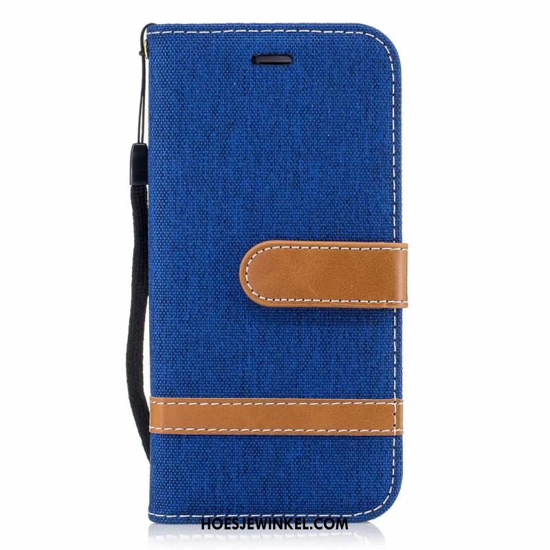 iPhone 8 Plus Hoesje Denim Mobiele Telefoon Folio, iPhone 8 Plus Hoesje Ondersteuning Hoes