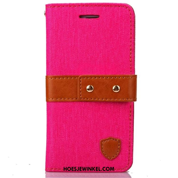 iPhone 8 Plus Hoesje Folio Mobiele Telefoon Hoes, iPhone 8 Plus Hoesje Gemengde Kleuren Denim