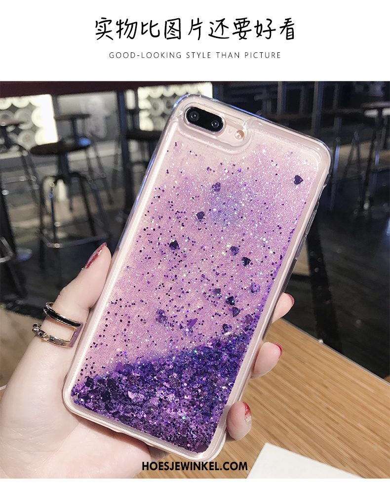 iPhone 8 Plus Hoesje Hart Scheppend Mobiele Telefoon, iPhone 8 Plus Hoesje Drijfzand Purper