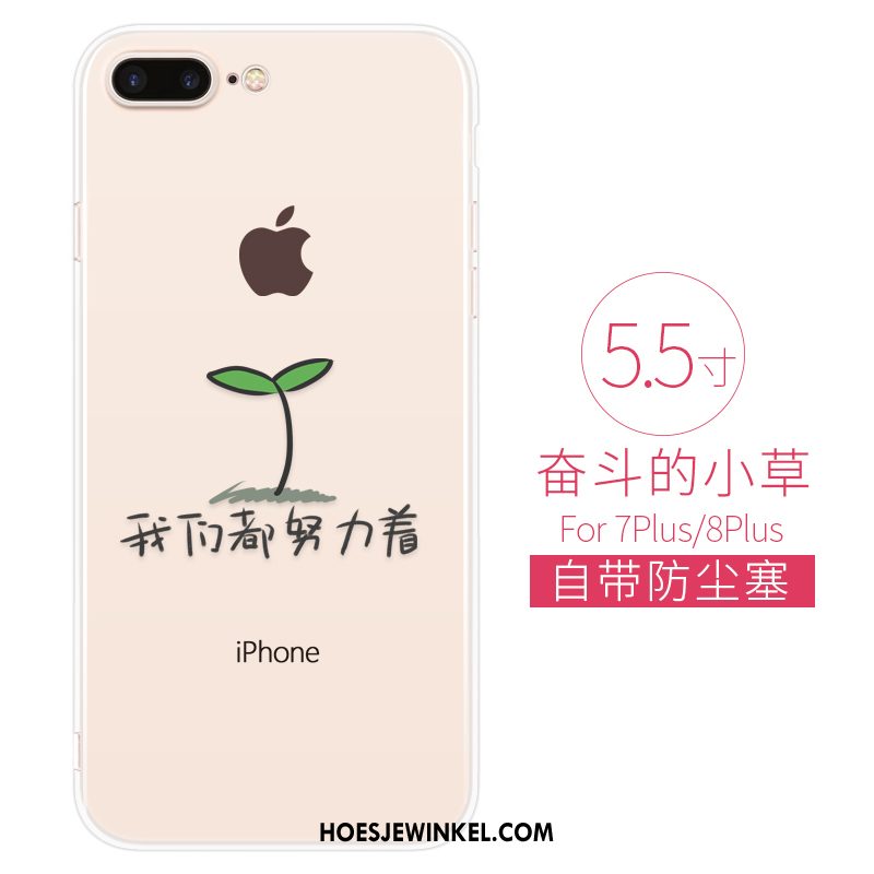 iPhone 8 Plus Hoesje Scheppend Dun Mooie, iPhone 8 Plus Hoesje Siliconen Groen