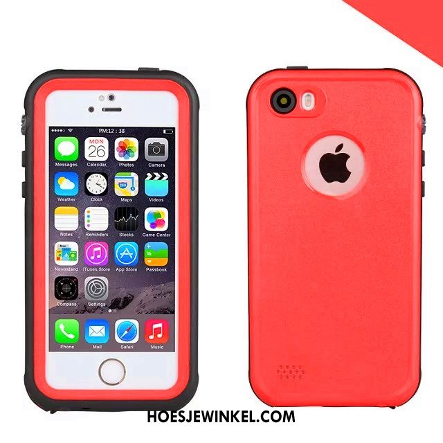iPhone Se Hoesje Anti-fall Wit Waterdicht, iPhone Se Hoesje Drie Verdedigingen Mobiele Telefoon