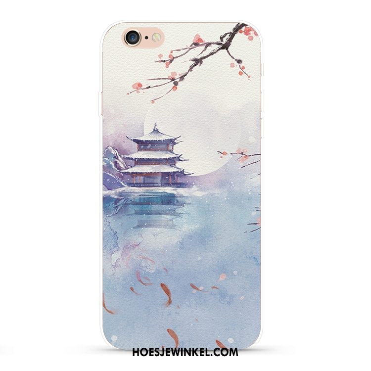 iPhone Se Hoesje Bescherming Wind Inkt Schilderij, iPhone Se Hoesje Mobiele Telefoon Chinese Stijl