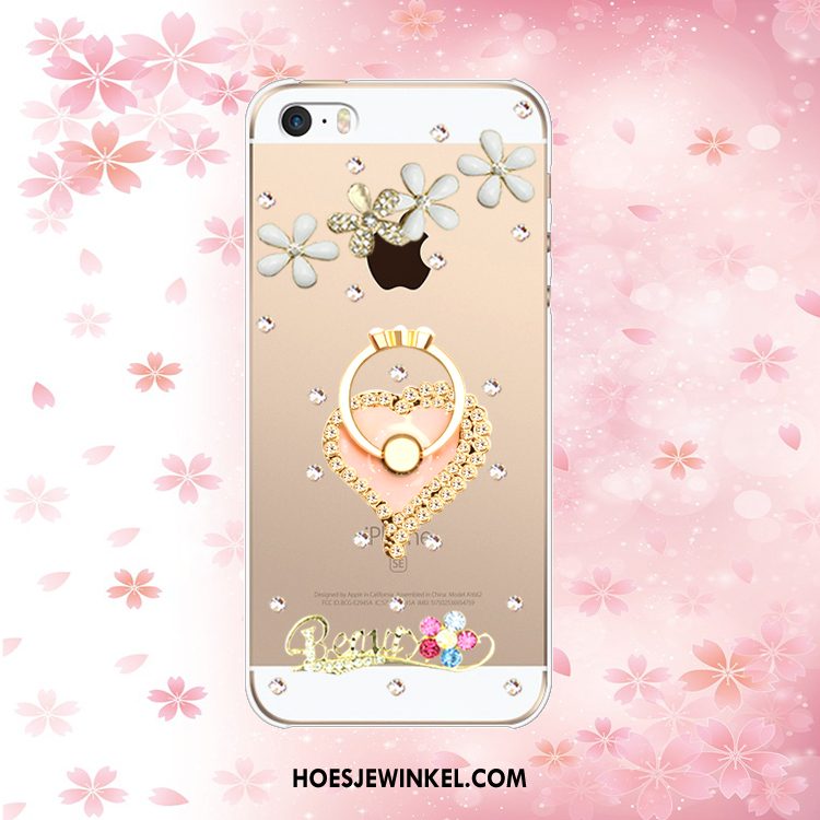 iPhone Se Hoesje Klittenband Bescherming Met Strass, iPhone Se Hoesje Ring Hoes