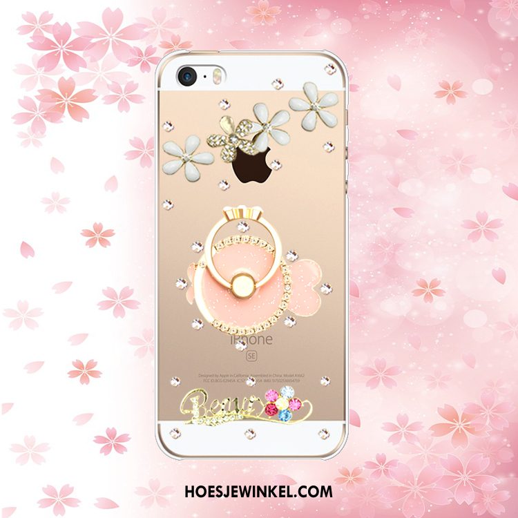 iPhone Se Hoesje Klittenband Bescherming Met Strass, iPhone Se Hoesje Ring Hoes