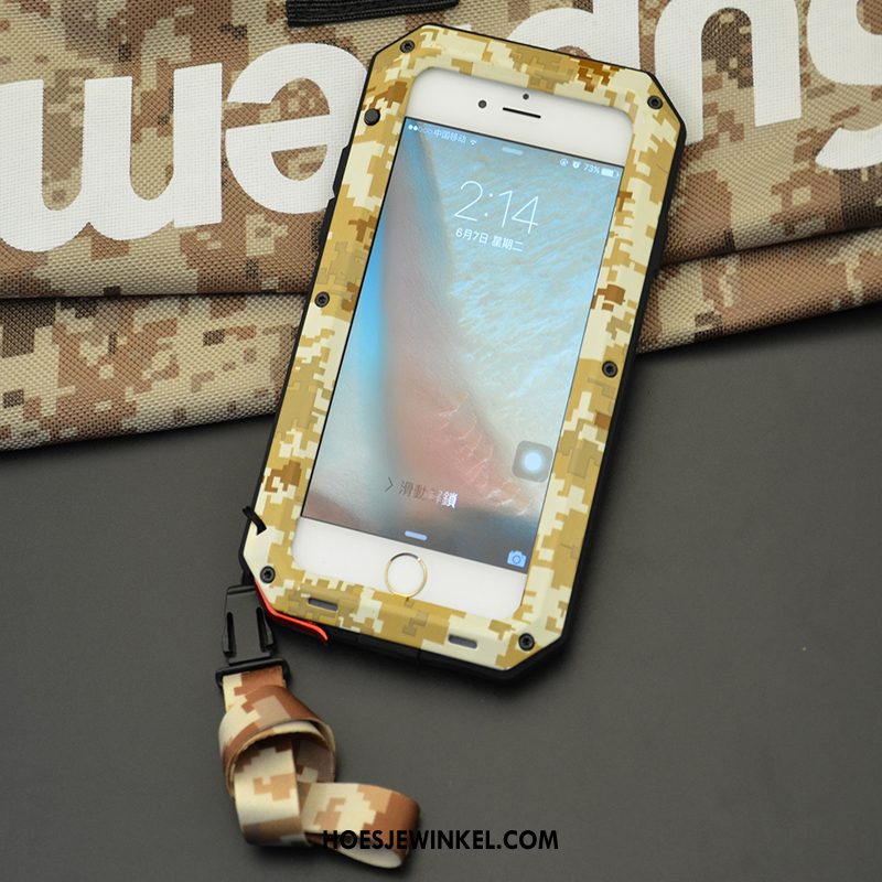 iPhone Se Hoesje Omlijsting Anti-fall Hoes, iPhone Se Hoesje Camouflage Drie Verdedigingen