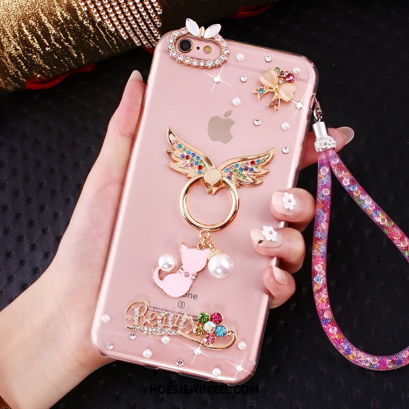 iPhone Se Hoesje Roze All Inclusive Anti-fall, iPhone Se Hoesje Siliconen Met Strass