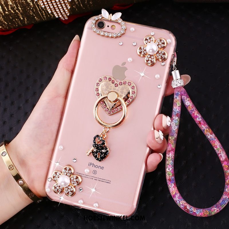 iPhone Se Hoesje Roze All Inclusive Anti-fall, iPhone Se Hoesje Siliconen Met Strass