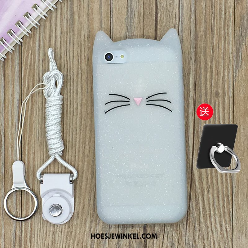 iPhone Se Hoesje Siliconen Bescherming Anti-fall, iPhone Se Hoesje Hanger Spotprent