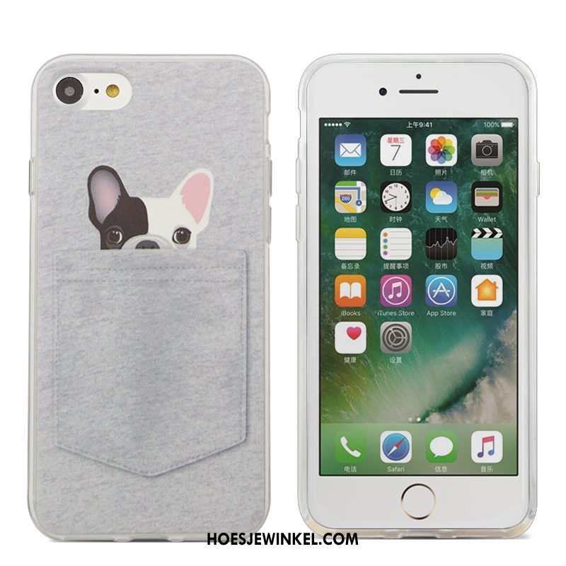 iPhone Se Hoesje Trend Grijs Lovers, iPhone Se Hoesje Spotprent Hoes