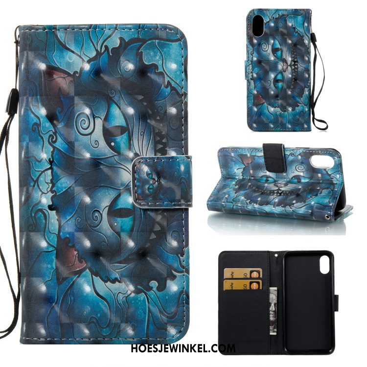 iPhone X Hoesje All Inclusive Clamshell Mobiele Telefoon, iPhone X Hoesje Siliconen Leren Etui