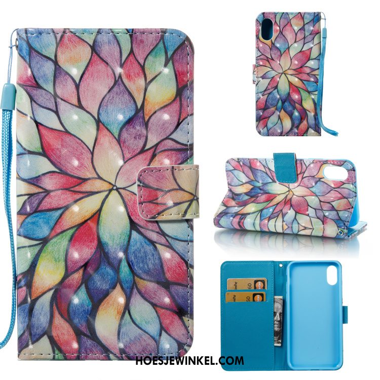 iPhone X Hoesje All Inclusive Clamshell Mobiele Telefoon, iPhone X Hoesje Siliconen Leren Etui