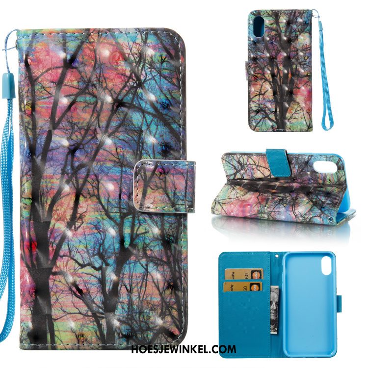 iPhone X Hoesje All Inclusive Clamshell Mobiele Telefoon, iPhone X Hoesje Siliconen Leren Etui