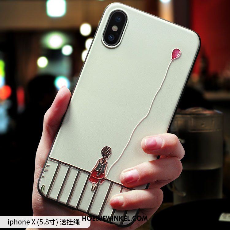 iPhone X Hoesje Anti-fall Hanger Eenvoudige, iPhone X Hoesje Mobiele Telefoon Kunst