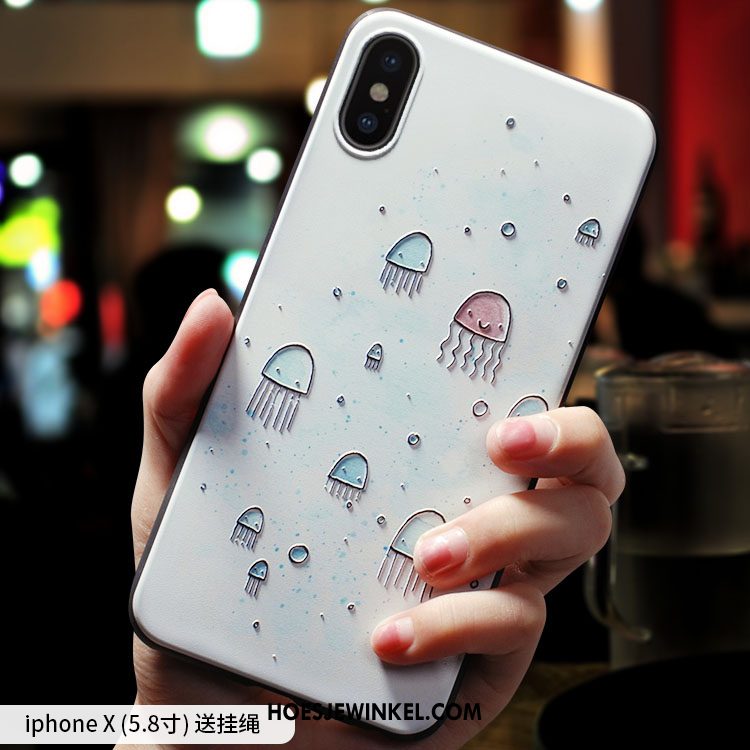 iPhone X Hoesje Anti-fall Hanger Eenvoudige, iPhone X Hoesje Mobiele Telefoon Kunst