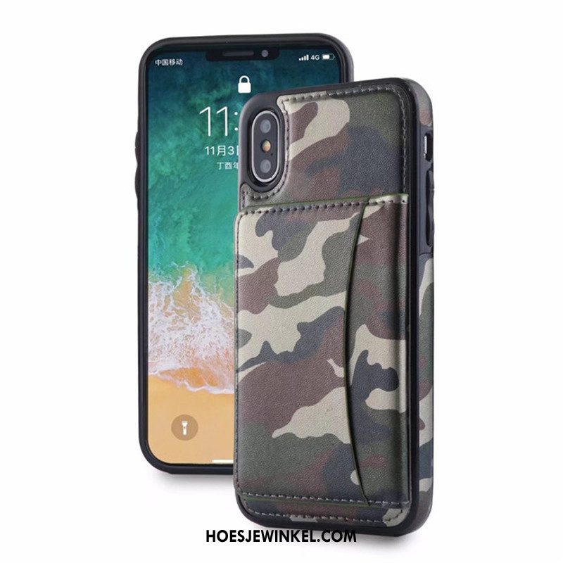 iPhone X Hoesje Camouflage Kaart Tas Persoonlijk, iPhone X Hoesje Classic Trend