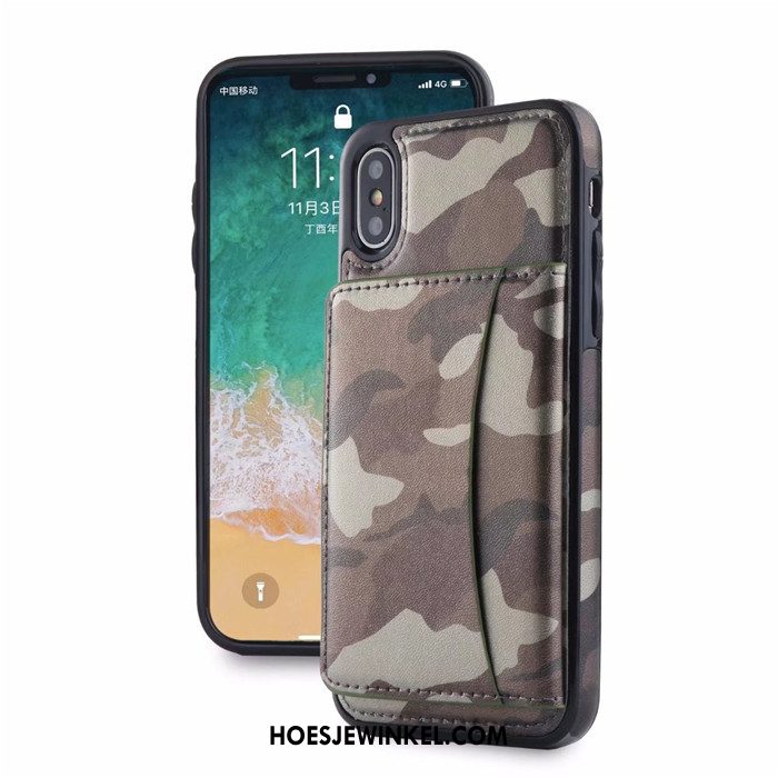 iPhone X Hoesje Camouflage Kaart Tas Persoonlijk, iPhone X Hoesje Classic Trend