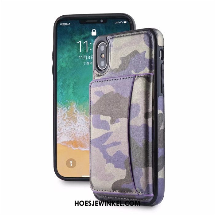 iPhone X Hoesje Camouflage Kaart Tas Persoonlijk, iPhone X Hoesje Classic Trend