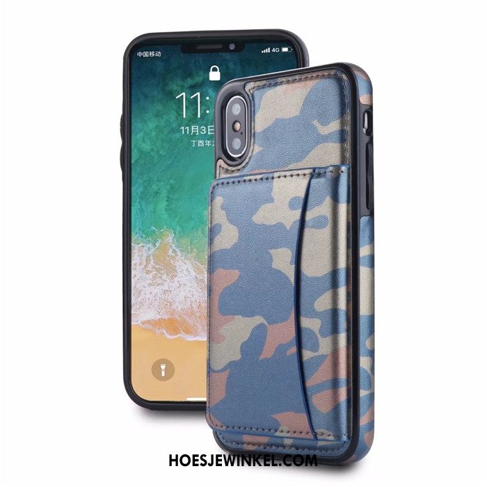 iPhone X Hoesje Camouflage Kaart Tas Persoonlijk, iPhone X Hoesje Classic Trend