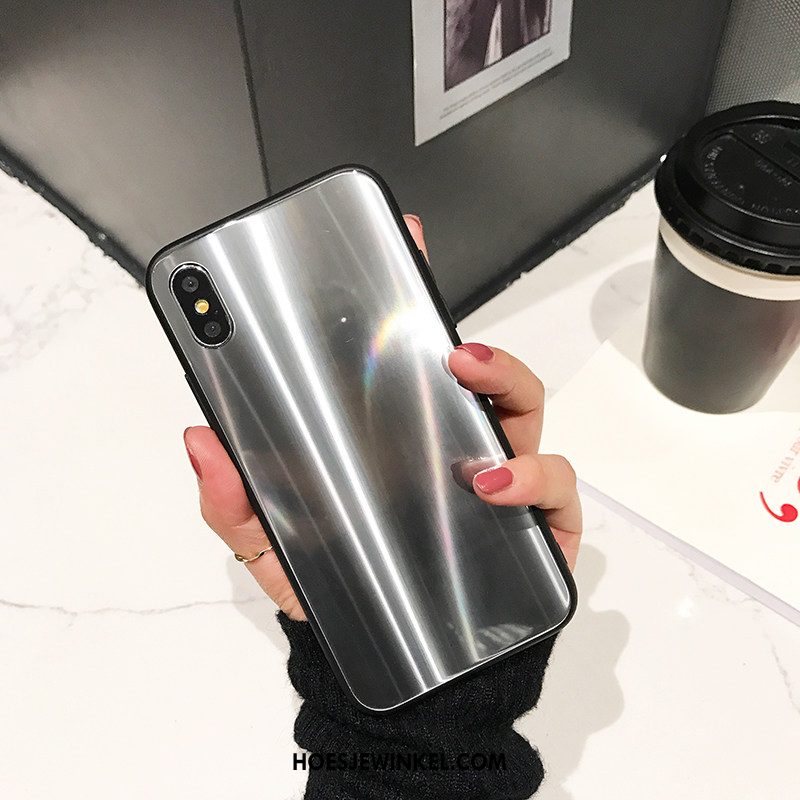 iPhone X Hoesje Grijs Trendy Merk Bescherming, iPhone X Hoesje Siliconen Hoes