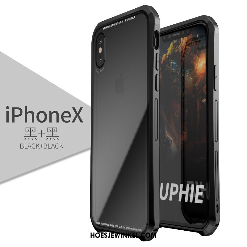 iPhone X Hoesje Hoes Anti-fall All Inclusive, iPhone X Hoesje Achterklep Goud