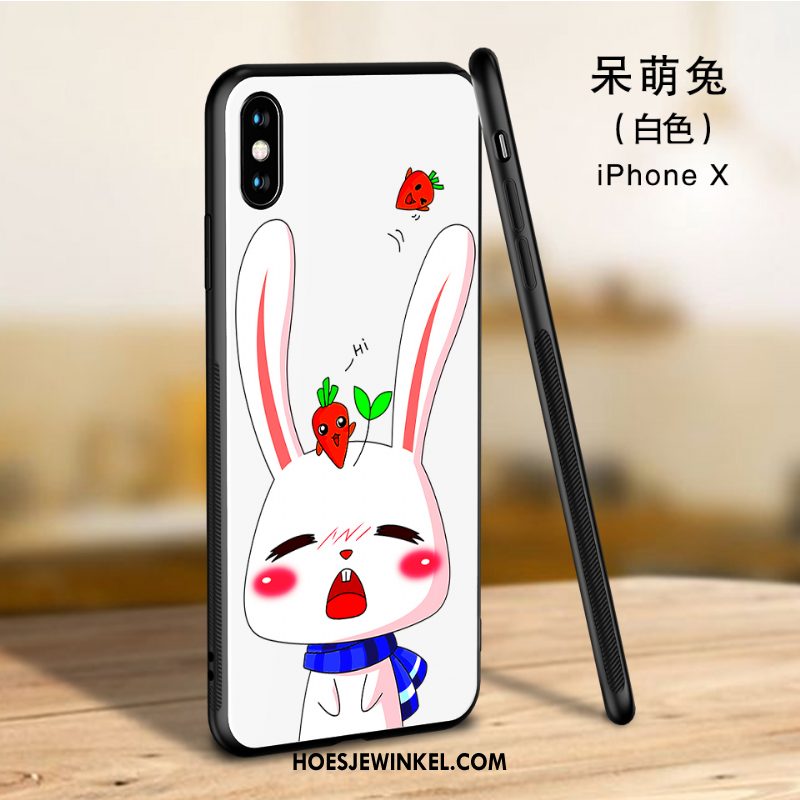 iPhone X Hoesje Mobiele Telefoon Trendy Merk Glas, iPhone X Hoesje Nieuw Wit