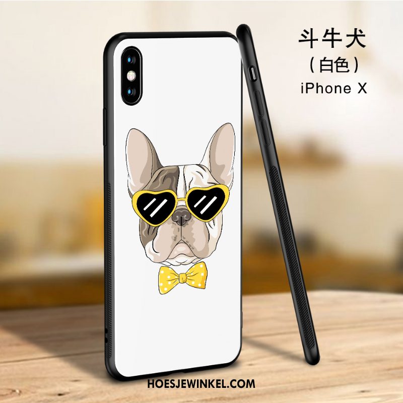 iPhone X Hoesje Mobiele Telefoon Trendy Merk Glas, iPhone X Hoesje Nieuw Wit