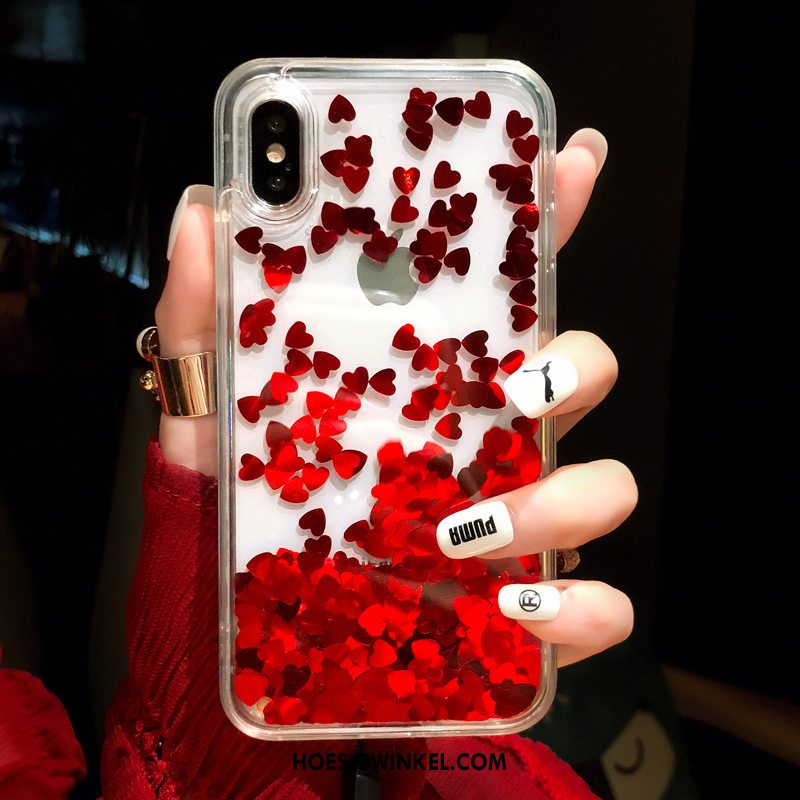 iPhone X Hoesje Net Red Siliconen Persoonlijk, iPhone X Hoesje Hoes Drijfzand