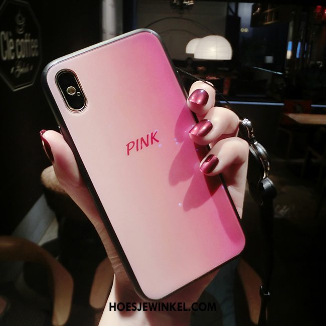 iPhone X Hoesje Roze Hanger Trend, iPhone X Hoesje Nieuw Siliconen