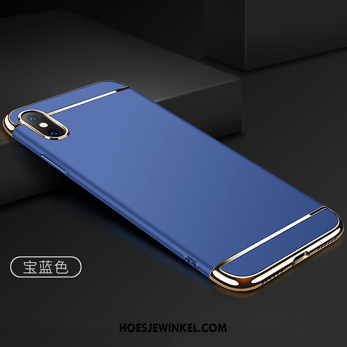 iPhone X Hoesje Schrobben Blauw Plastic, iPhone X Hoesje Bescherming All Inclusive