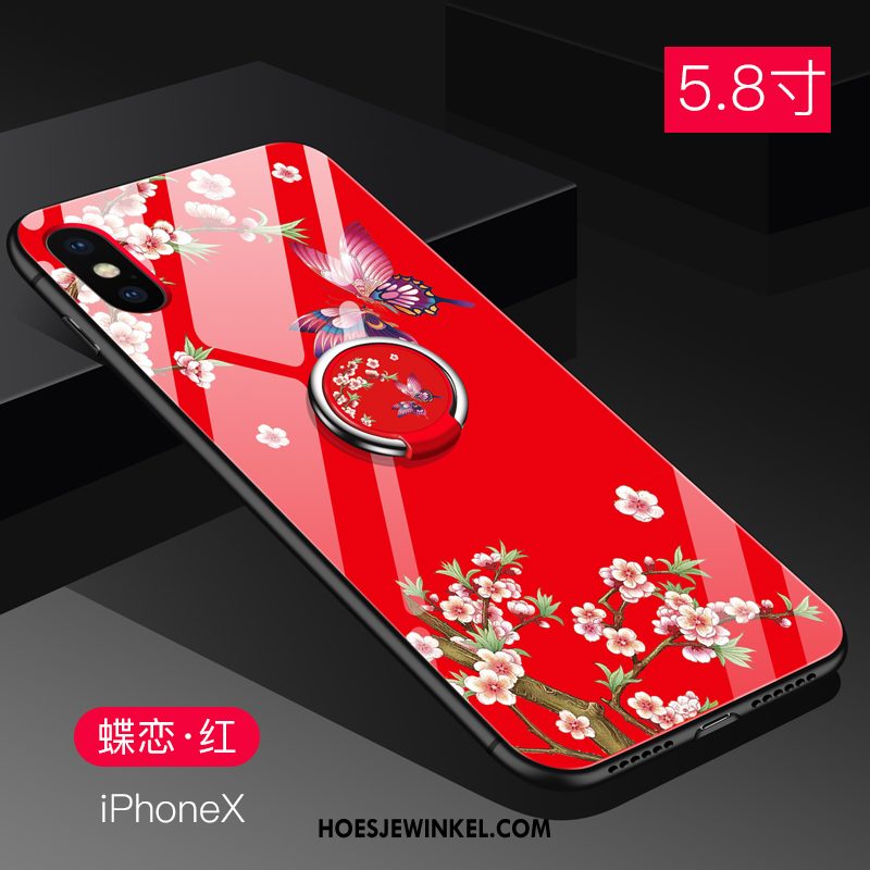 iPhone X Hoesje Siliconen Mooie Trendy Merk, iPhone X Hoesje Purper Bescherming