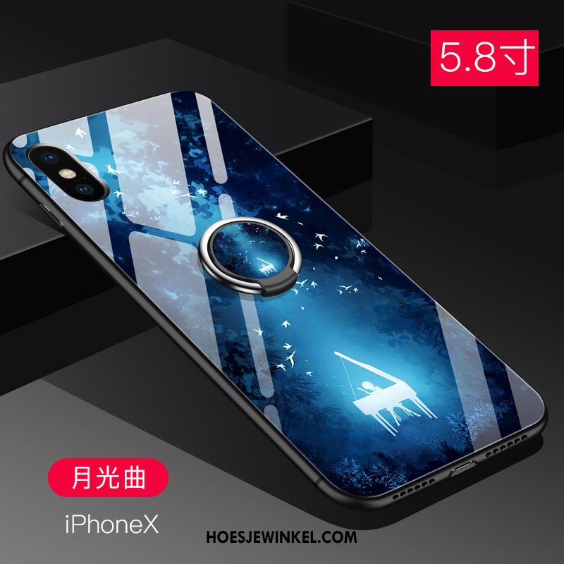 iPhone X Hoesje Siliconen Mooie Trendy Merk, iPhone X Hoesje Purper Bescherming