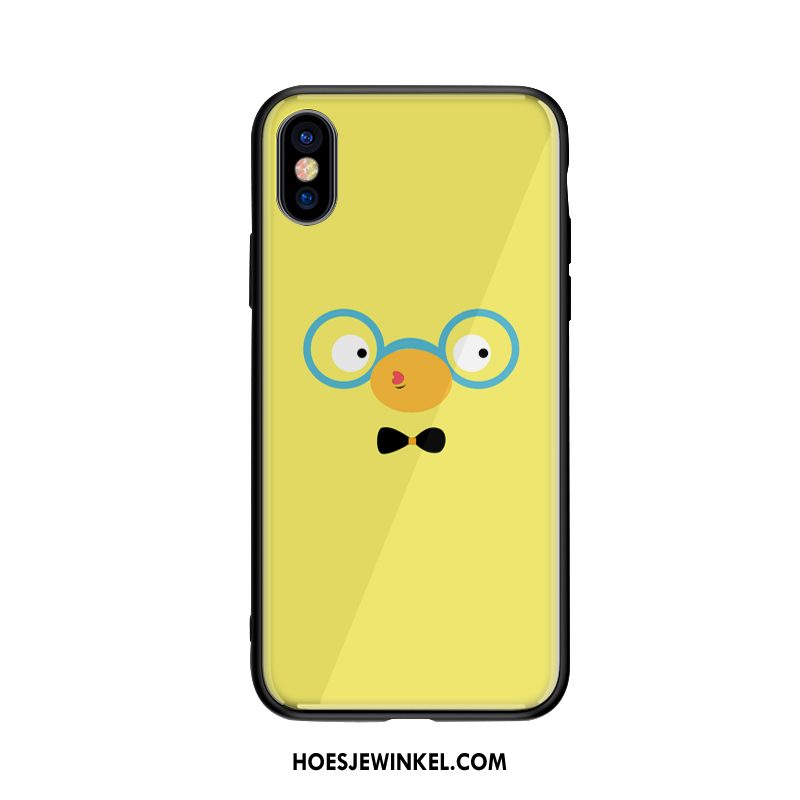 iPhone X Hoesje Spotprent Trendy Merk Dun, iPhone X Hoesje Lovers Glas