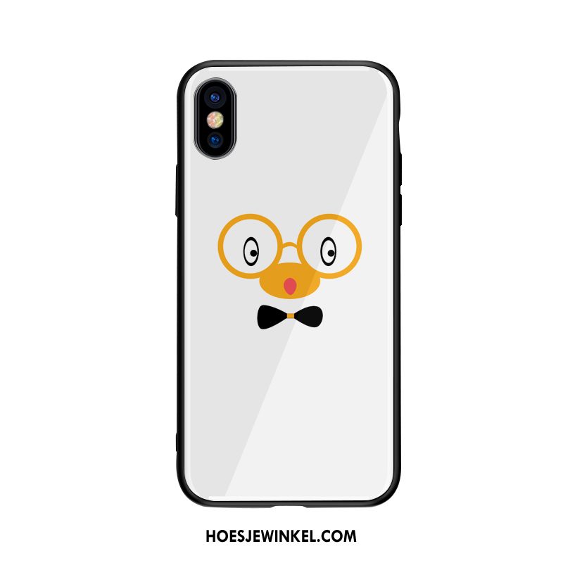 iPhone X Hoesje Spotprent Trendy Merk Dun, iPhone X Hoesje Lovers Glas