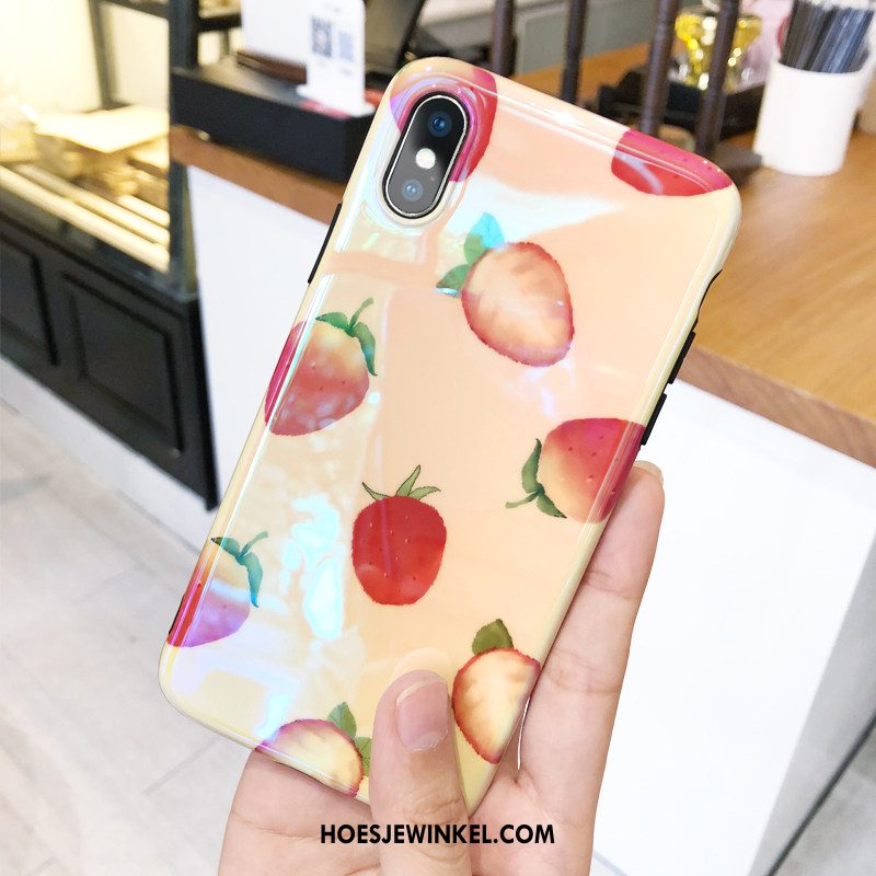 iPhone X Hoesje Vers Lovers Geel, iPhone X Hoesje Zacht Hoes