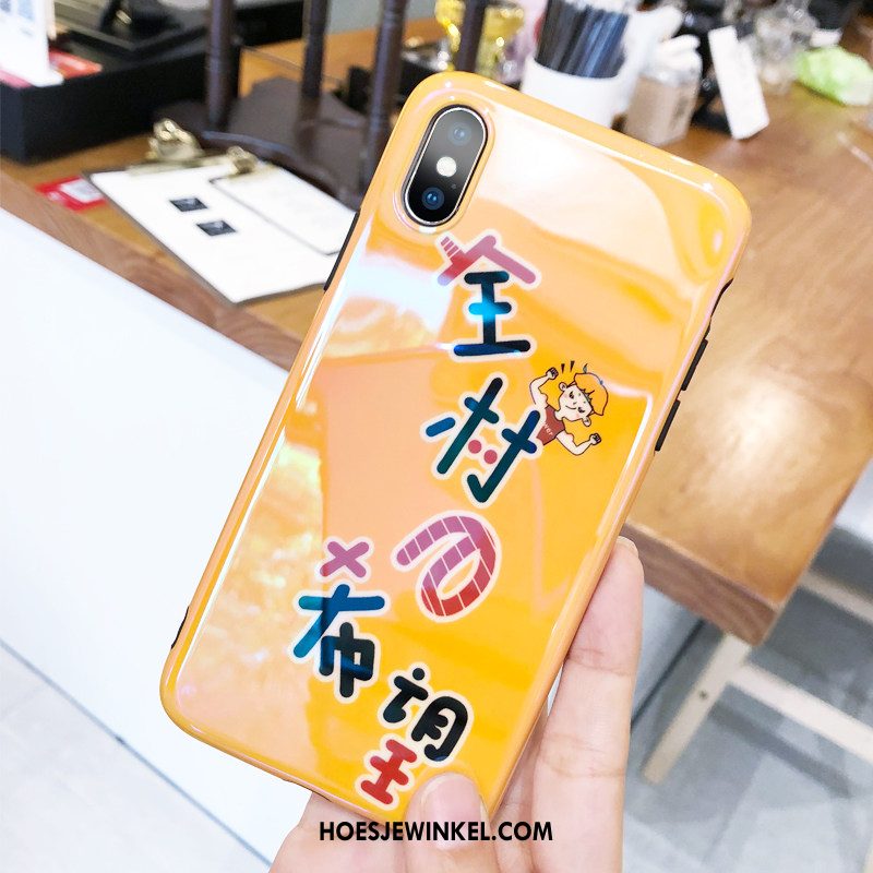 iPhone X Hoesje Vers Lovers Geel, iPhone X Hoesje Zacht Hoes