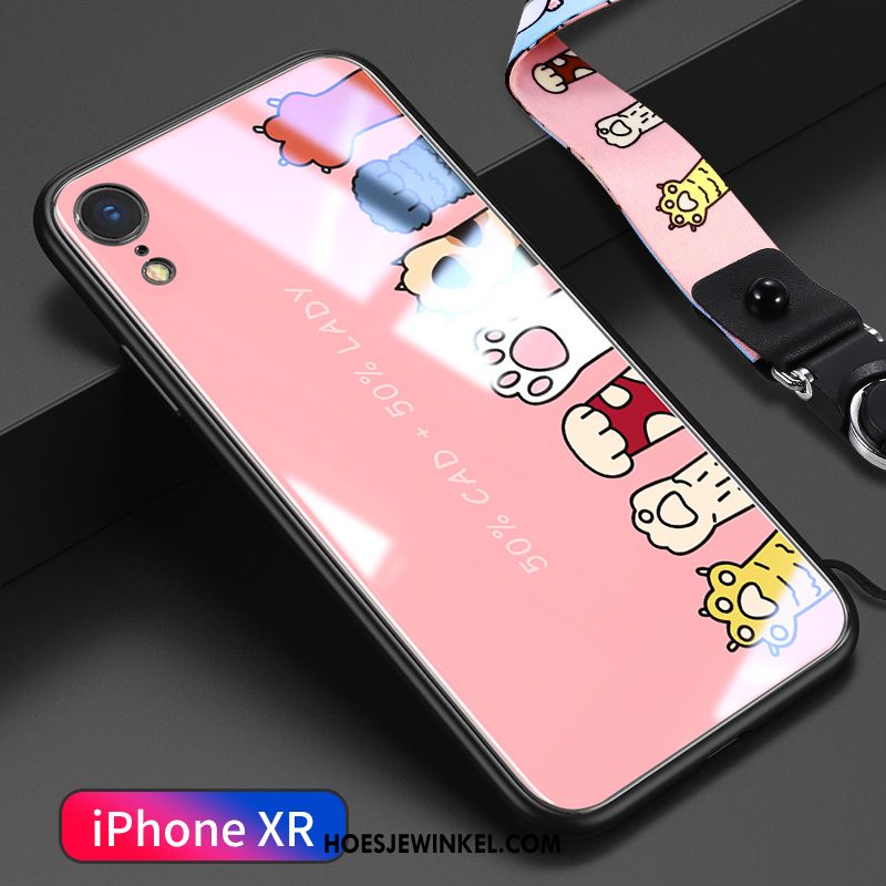 iPhone Xr Hoesje All Inclusive Spotprent Hoes, iPhone Xr Hoesje Zacht Roze