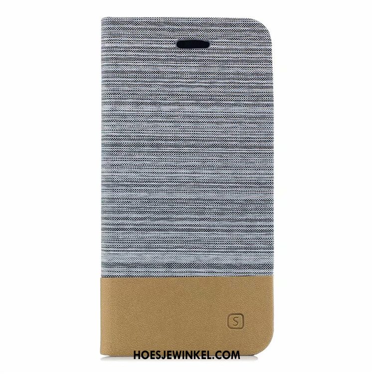 iPhone Xr Hoesje Anti-fall Canvas Bedrijf, iPhone Xr Hoesje Folio Mobiele Telefoon