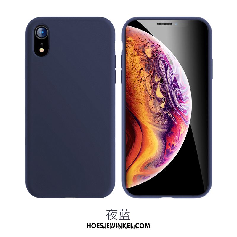 iPhone Xr Hoesje Anti-fall Eenvoudige Rood, iPhone Xr Hoesje All Inclusive Bescherming