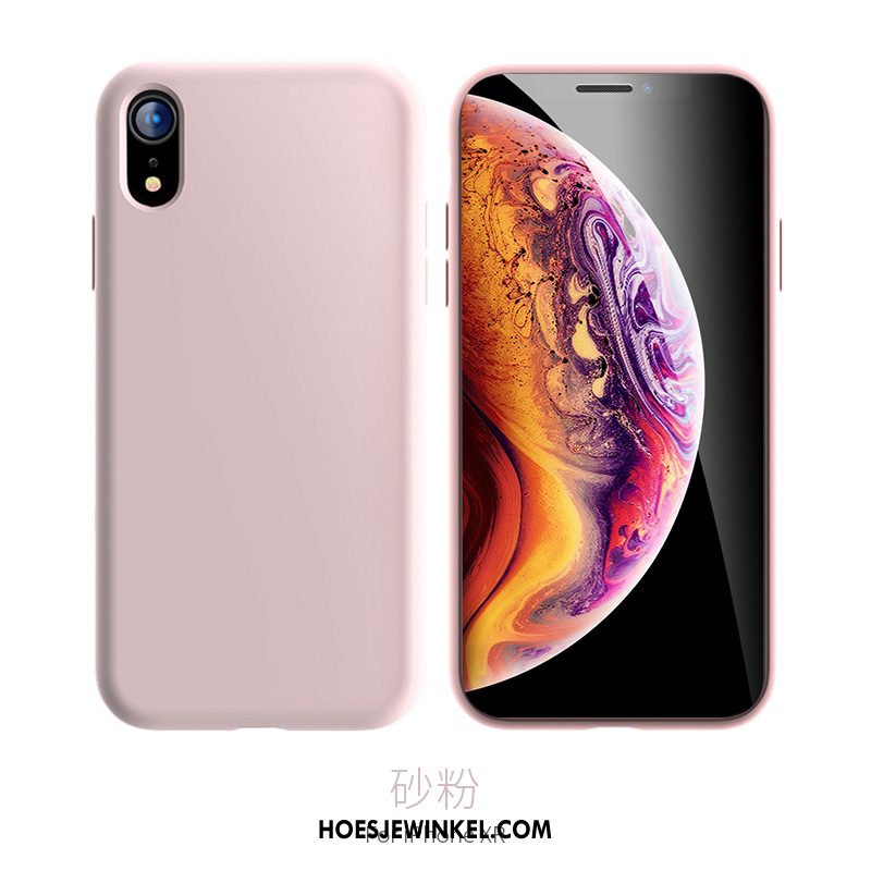 iPhone Xr Hoesje Anti-fall Eenvoudige Rood, iPhone Xr Hoesje All Inclusive Bescherming