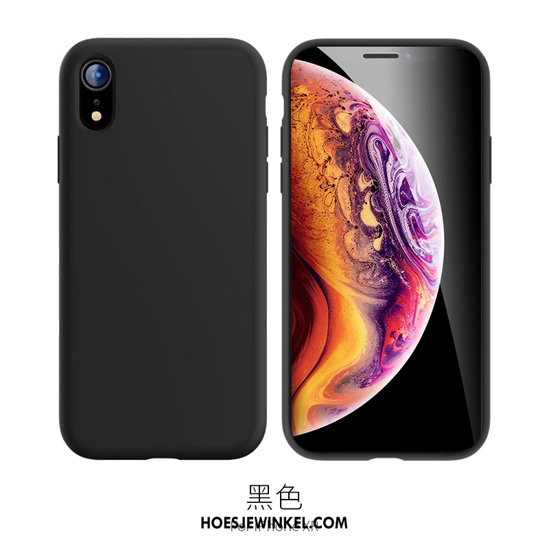 iPhone Xr Hoesje Anti-fall Eenvoudige Rood, iPhone Xr Hoesje All Inclusive Bescherming