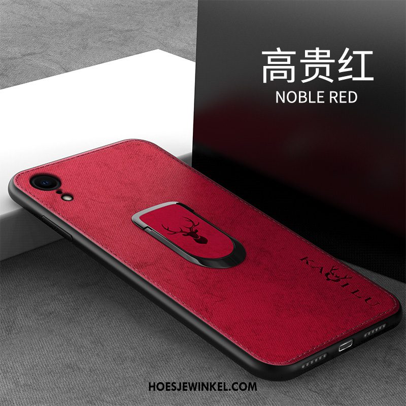 iPhone Xr Hoesje Doek Dun Schrobben, iPhone Xr Hoesje Anti-fall Mobiele Telefoon