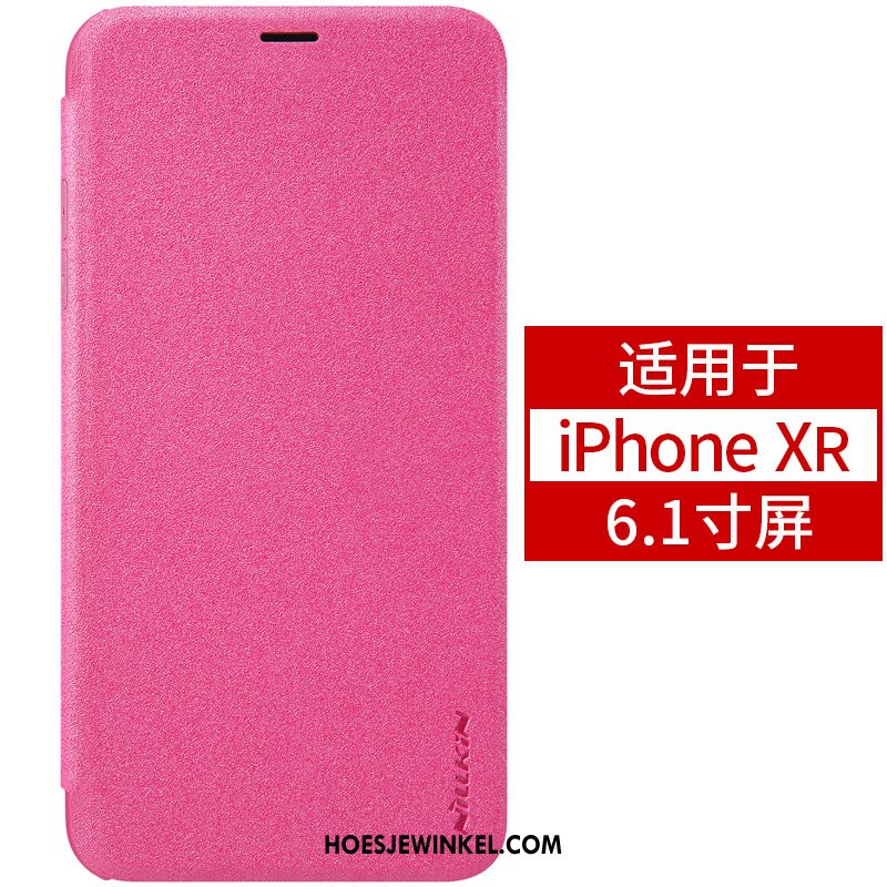 iPhone Xr Hoesje Hoes Anti-fall Mobiele Telefoon, iPhone Xr Hoesje Folio Rood