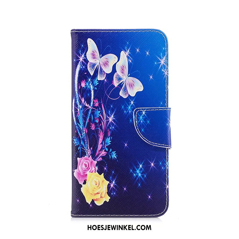 iPhone Xr Hoesje Leren Etui Bescherming Spotprent, iPhone Xr Hoesje Wit Mobiele Telefoon