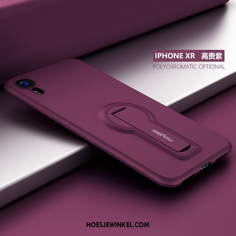 iPhone Xr Hoesje Lichte En Dun Schrobben Trendy Merk, iPhone Xr Hoesje Siliconen Ondersteuning