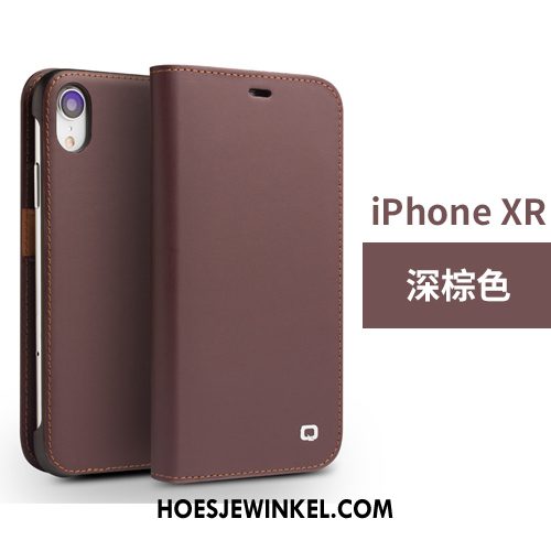 iPhone Xr Hoesje Nieuw Bescherming Leren Etui, iPhone Xr Hoesje All Inclusive Anti-fall