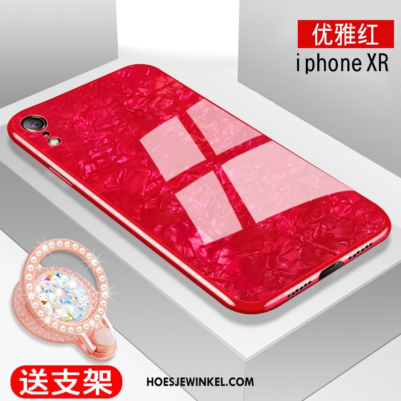 iPhone Xr Hoesje Siliconen Anti-fall Schelp, iPhone Xr Hoesje Rood Mobiele Telefoon