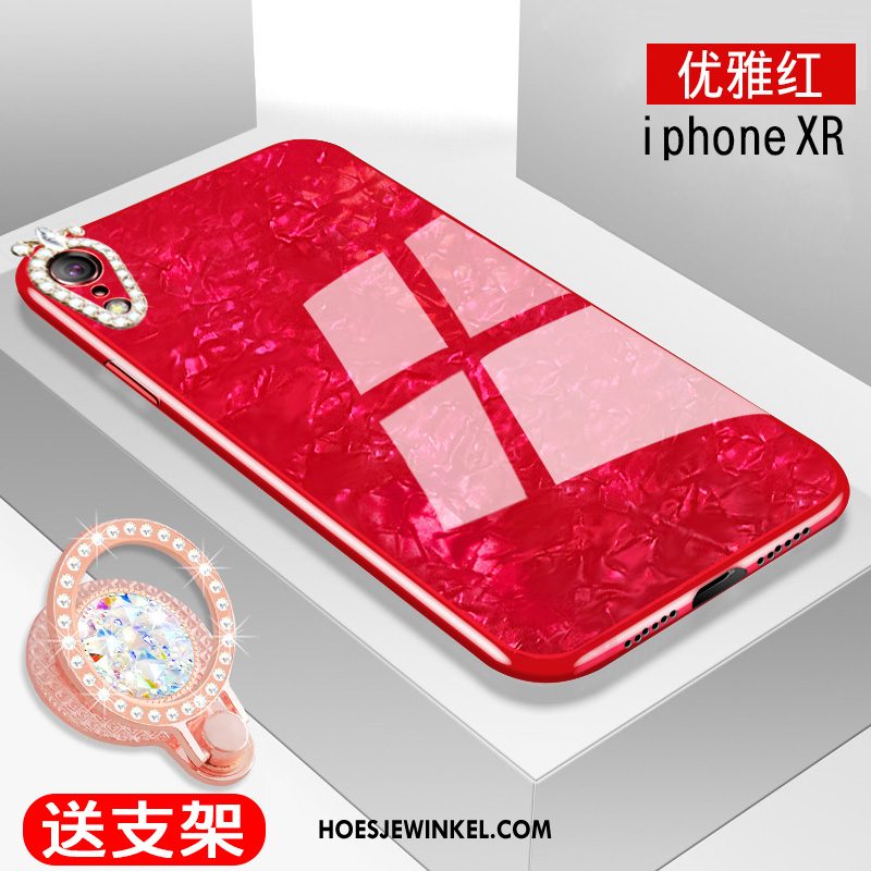 iPhone Xr Hoesje Siliconen Anti-fall Schelp, iPhone Xr Hoesje Rood Mobiele Telefoon