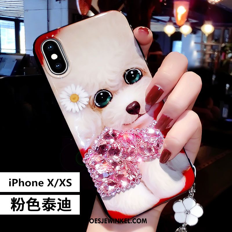 iPhone Xs Hoesje All Inclusive Mooie Spotprent, iPhone Xs Hoesje Met Strass Net Red