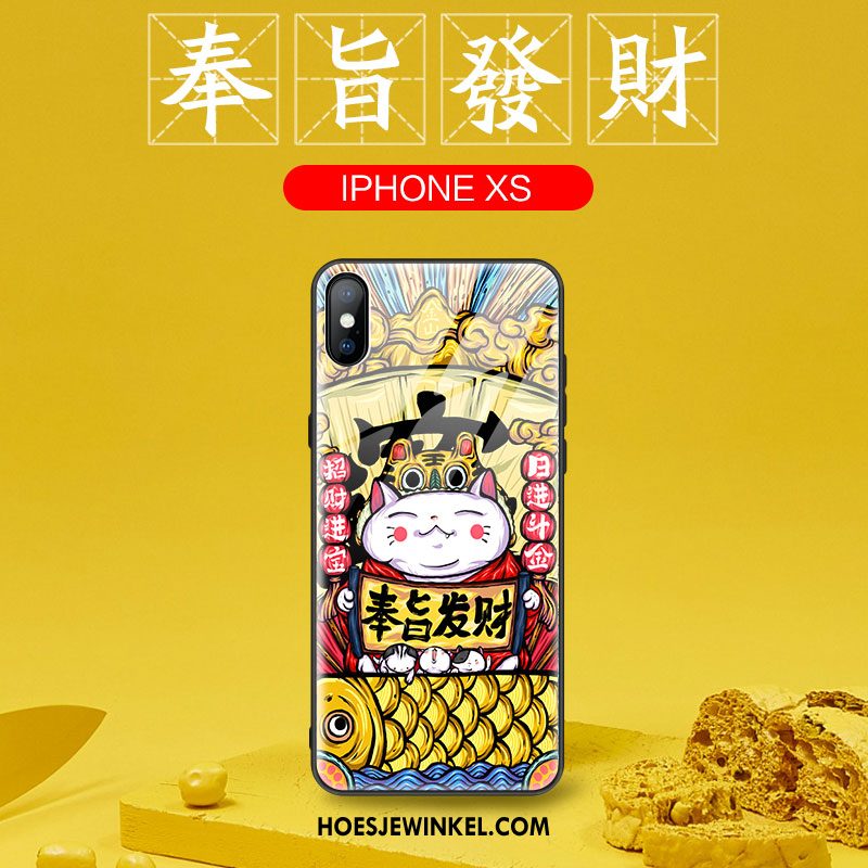 iPhone Xs Hoesje All Inclusive Trendy Merk Bescherming, iPhone Xs Hoesje Anti-fall Dun