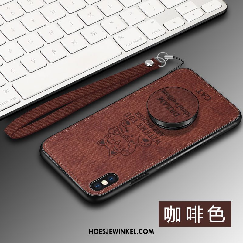 iPhone Xs Hoesje Hard Rood Ring, iPhone Xs Hoesje Patroon Persoonlijk